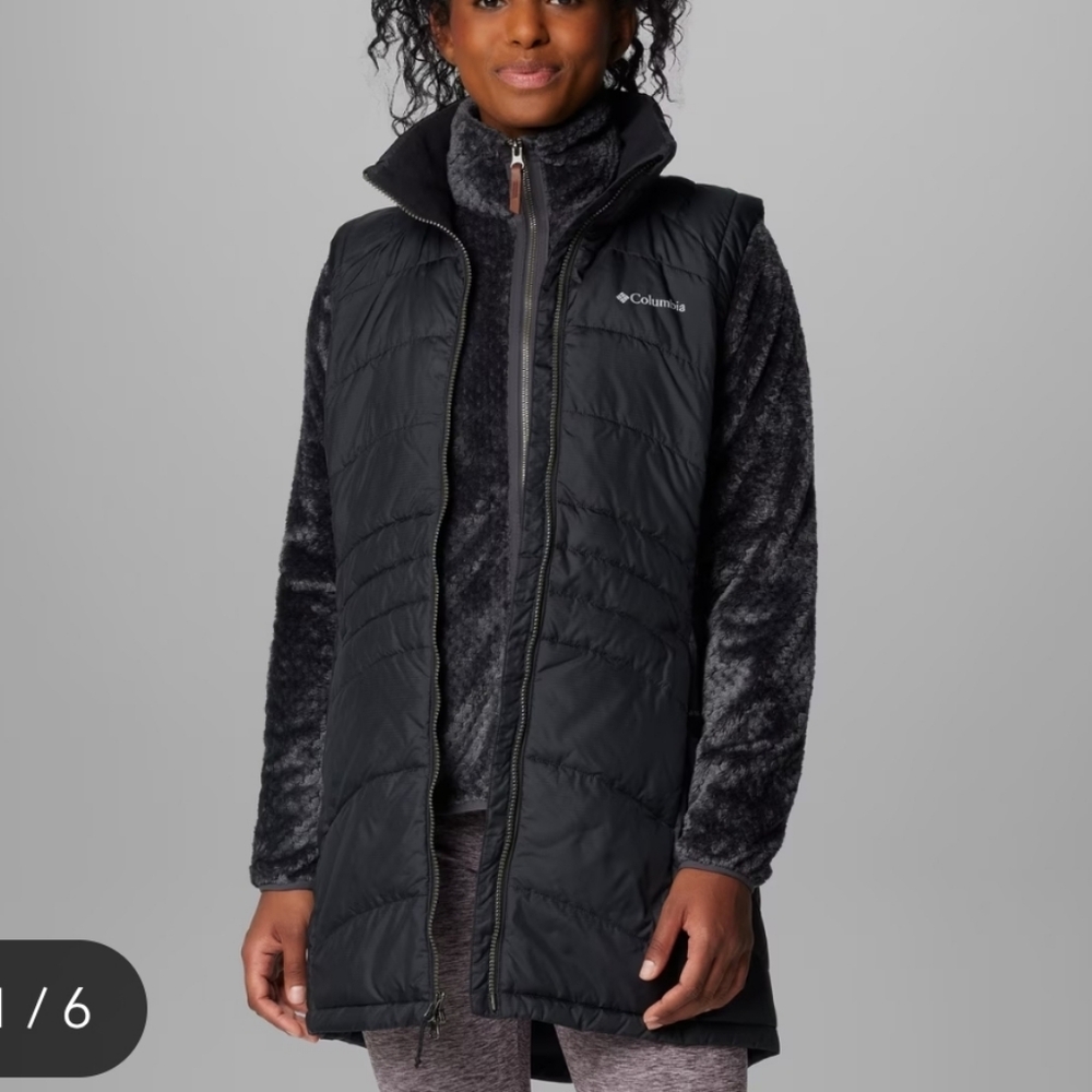 Columbia Karis Gale Long Vest In Black Size XS